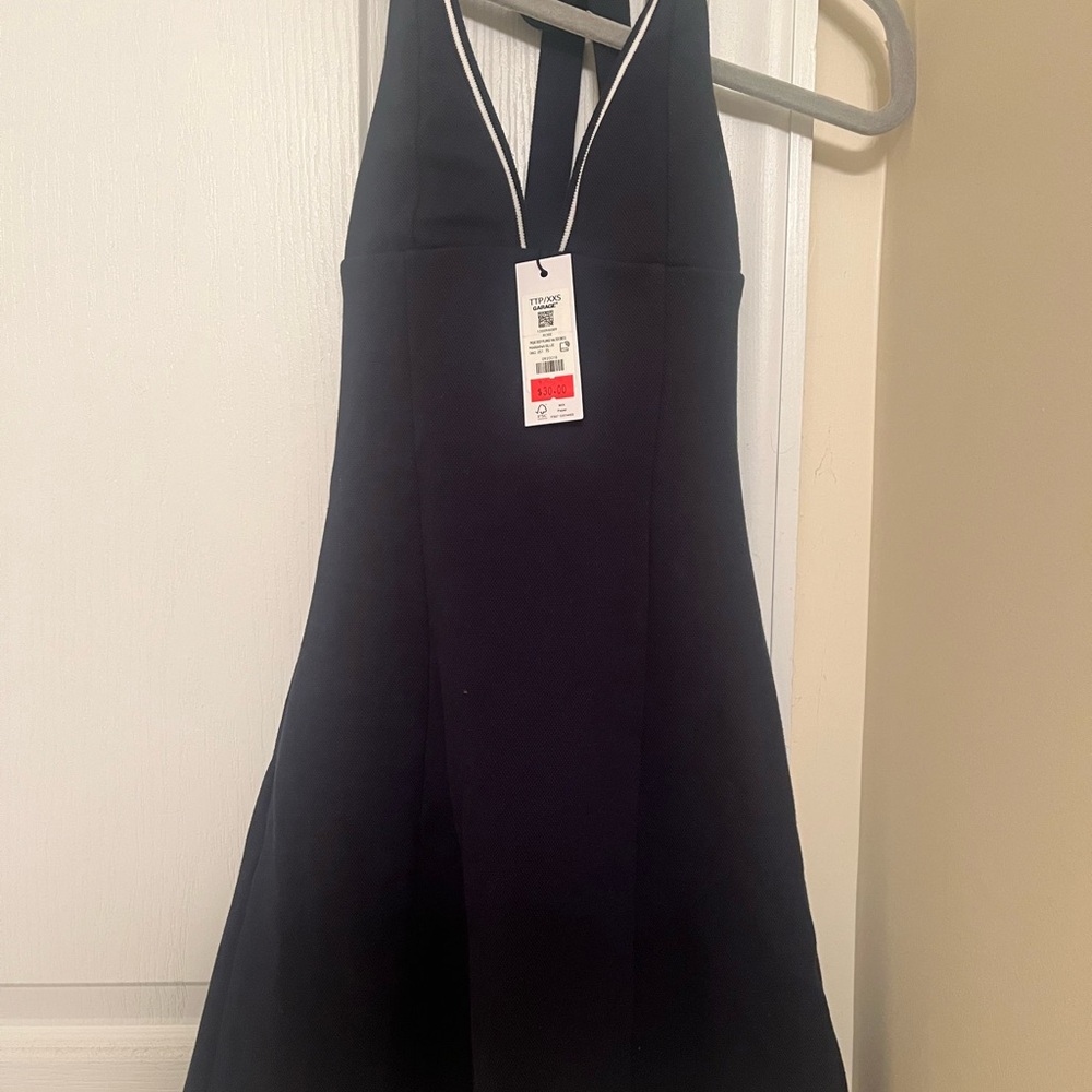 Garage Black Halter Mini Dress
